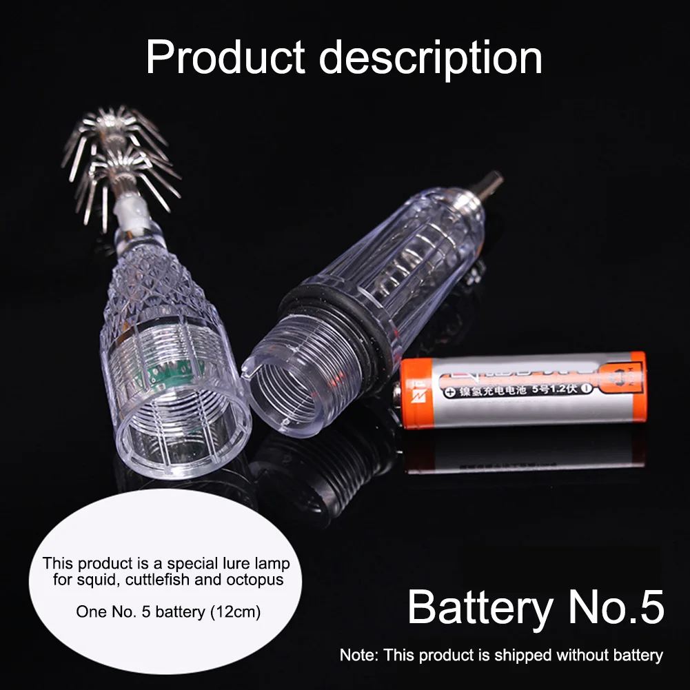 LED Deep Sea Glowing Fishing Lure Light - Underwater Squid & Octopus Attractor Lamp