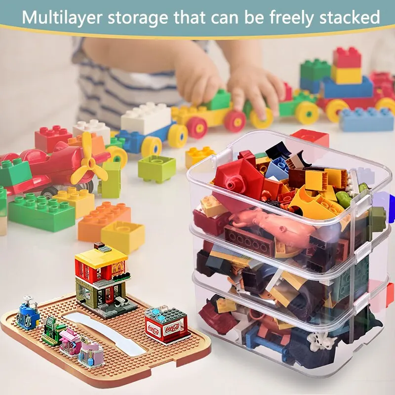 Kids Toy Storage Shelf Plastic Front Open 4 Layers Baby Small Toy Shelf  Storage Box - AliExpress