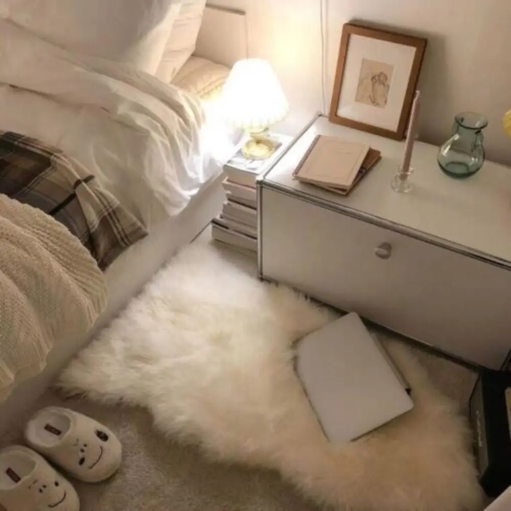 Weicher faux flauschiger zotte liger Teppich künstliches Schaffell langes Haar Teppichboden Wolle flauschige weiche Matte Wohnkultur rutsch fest für Wohnzimmer