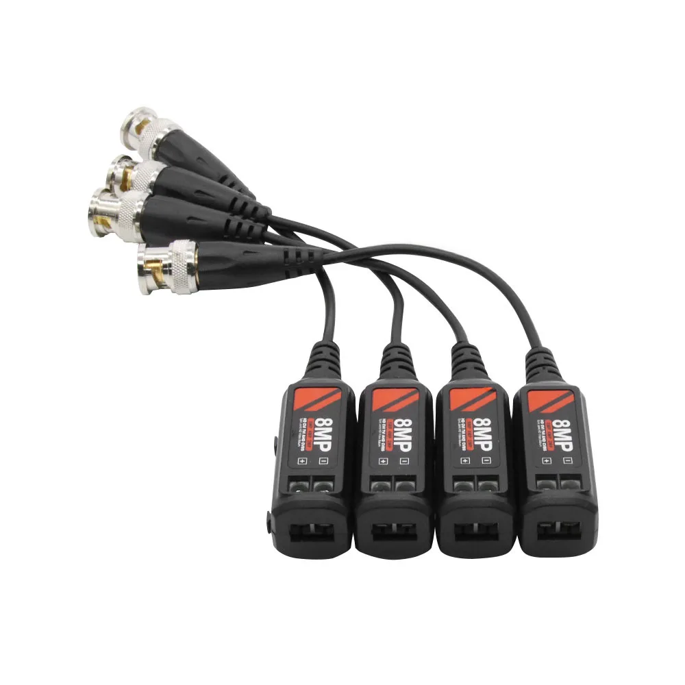 10 paia Twisted BNC CCTV Video Balun ricetrasmettitori passivi supporto AHD/CVI/TVI 8MP 4K Camera Cat5e/ Cat6 connettori per cavi UTP - immagine 5
