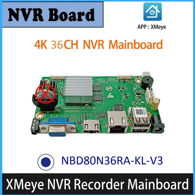 XM 36CH / NVR monitoring eye xmeye hard disk video recorder 8MP / 4K face recognition monitoring network motherboard 2