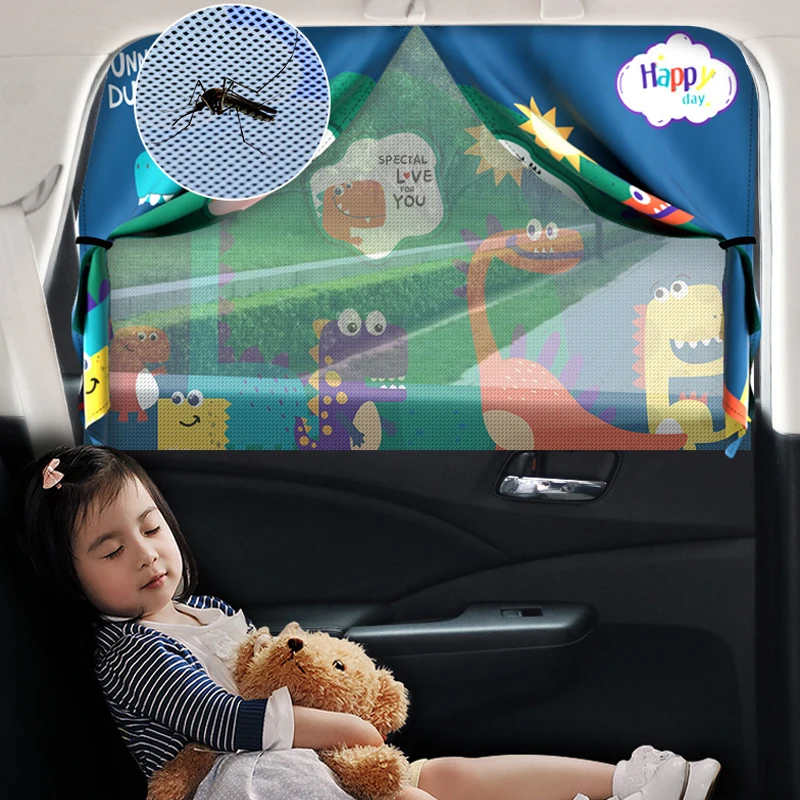 Neues 2-lagiges Auto-Seitenfenster-Visier, teleskopisch, magnetisch, für Autofenster, Moskitonetz, Sonnenschutz, UV-Schutz für Kinder und Babys
