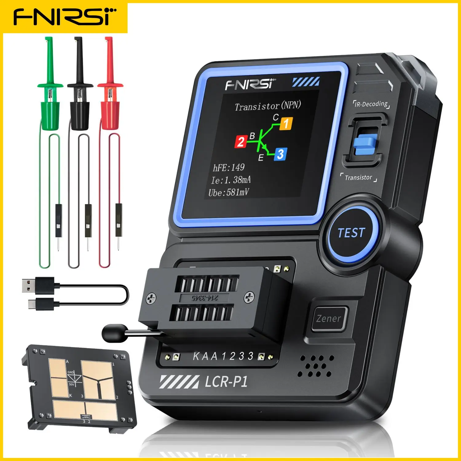 FNIRSI LCR-P1 Multifunction LCR Transistor Capacitor Tester Robotics Bangladesh - View #7