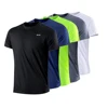 Men's Quick Dry Short Sleeve Gym Running Moisture Wicking Round Neck T-Shirt Training Exercise Gym Sport Shirt Tops Lightweight 1