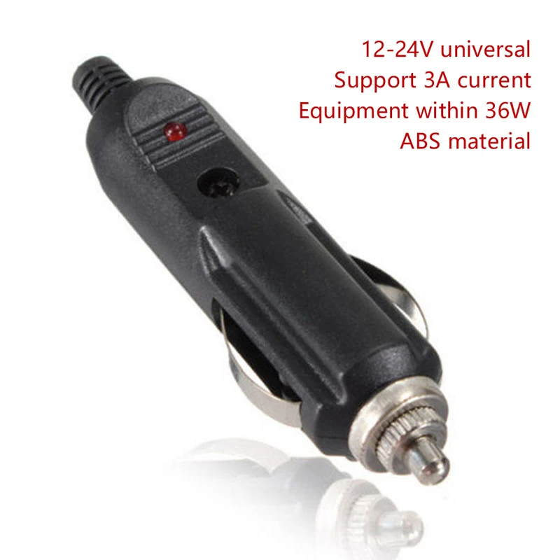 자동차 담배 라이터 교체용 전원 플러그 DC 어댑터 충전기, 12 V, 24V, 1..