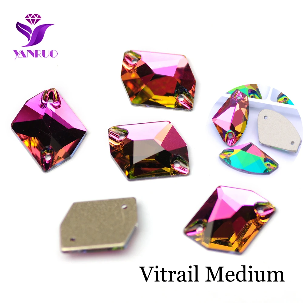 Colorful Cosmic Glass Crystal Sew-On Rhinestones