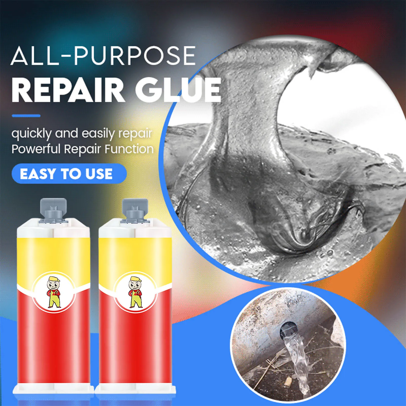 

All-purpose Glue AB Glue Metal Repair Gel Heat Resist Industrial Metal Repair Paste Glue Adhesive Welding Glue Casting Glue