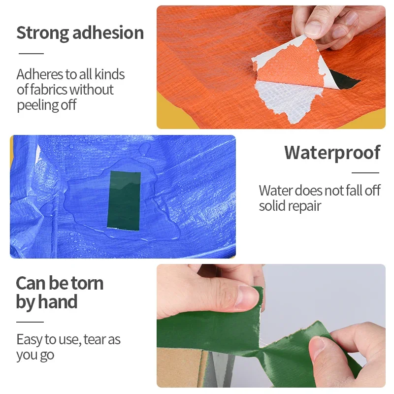 High adhesive strength cloth tape green single sided waterproof windproof thickened repair wear resistant
