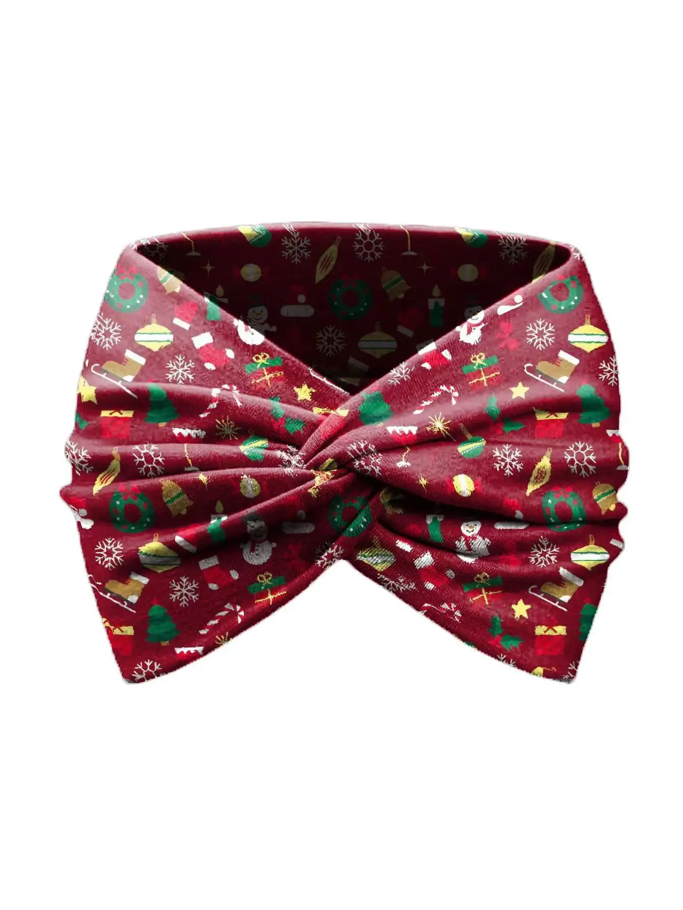 4er-Set Weihnachts-Haarbänder Für Damen – Elastische Stirnbänder Mit Weihnachtsmotiven (Weihnachtsmann, Schneemann, Elch)
