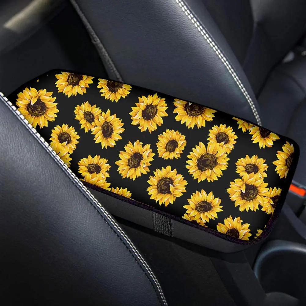 thumbnail image 1 of Chaqlin Buybai - Funda universal para consola central para la mayoría de vehículos, SUV, camiones, coches, antideslizante, con patrón de calavera, color negro, 1 of 5