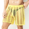Transparent Swimwear Mens Board Shorts Sexy Solid Drawstring Quick Dry Beach Shorts Man Mesh Breathable Board Shorts(No Briefs) 5