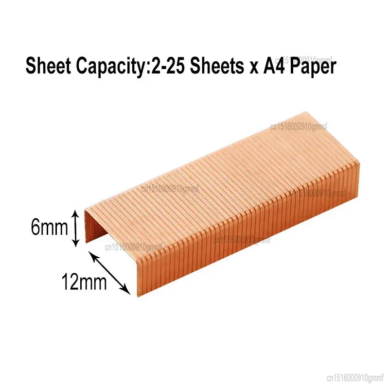 Stapler Pin 1000Pcs Set Metal 12# 24/6 Staples Rose Gold Color Office Accessories School Stationery Binding Supplies