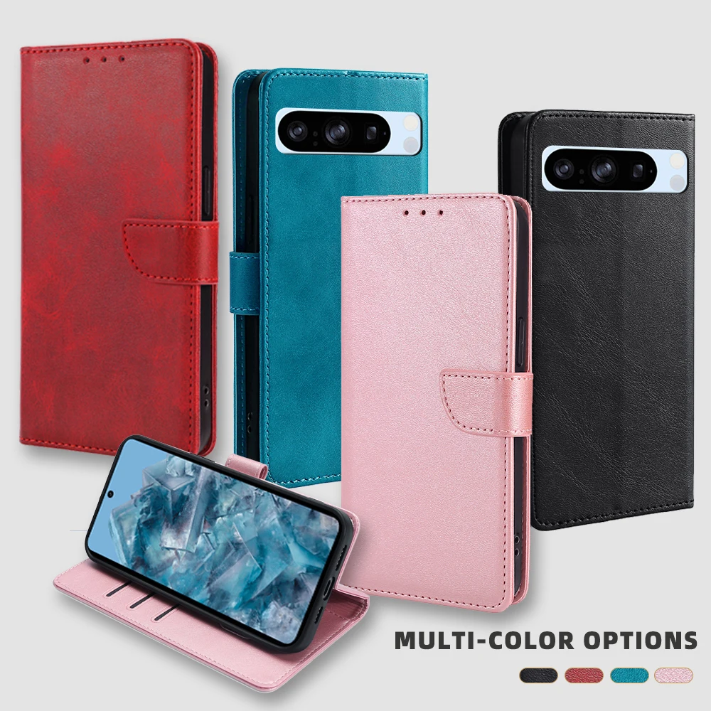 Leather Wallet Phone Case with Magnetic Buckle and Card Slots - Flip Cover Protection for Business Professionals