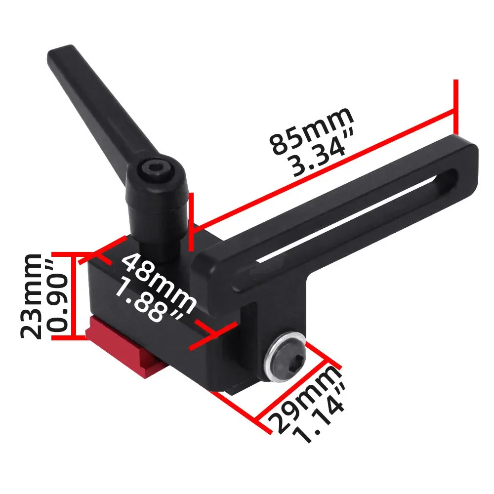 Aluminium Alloy Miter Track Stop Block with Lock