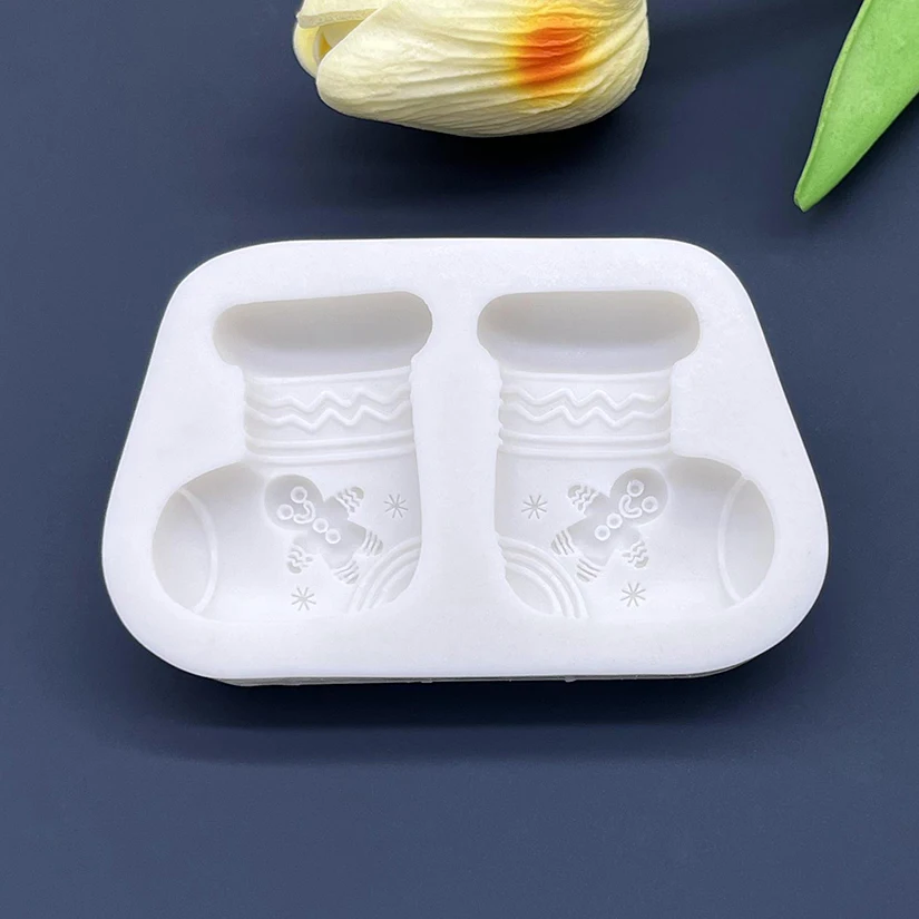 Handschuh Weihnachtsstrumpf Silikon Sugarcraft Form Fondant Kuchen Dekorieren Werkzeuge Cupcake Schokolade Backform – Detail 9