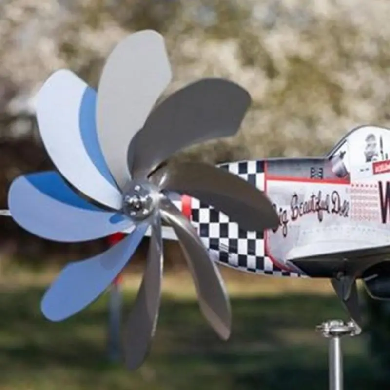 Aircraft Wind Vane Metal Stainless Steel Garden Ornament Patio-garden art decor garden windmill