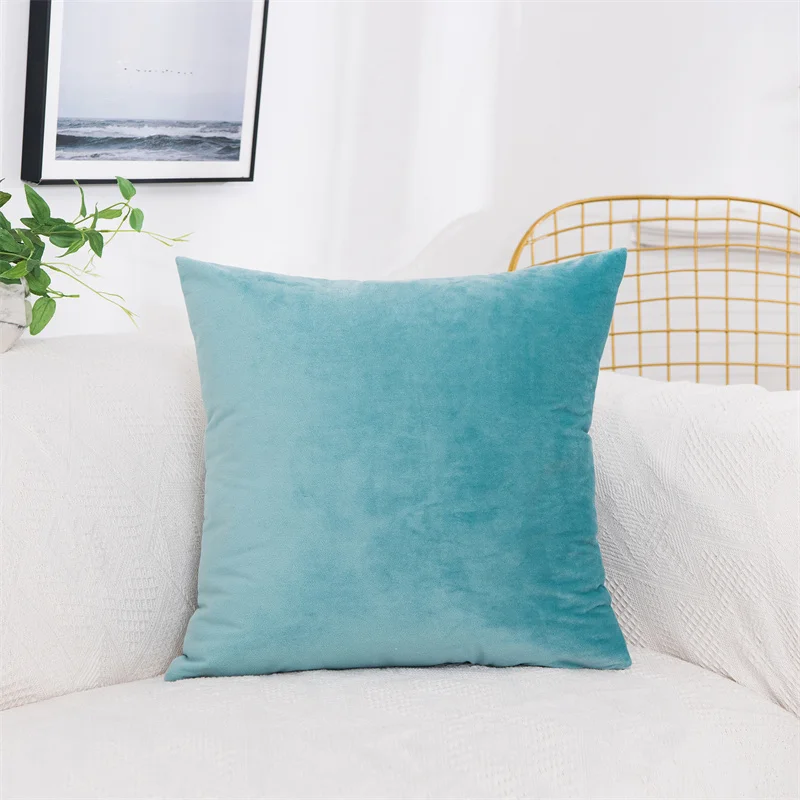 Hot sale Solid Color Velvet pillow Cover Multi sizes sofa cushion cover brand christmas decoration home textile dropshipping