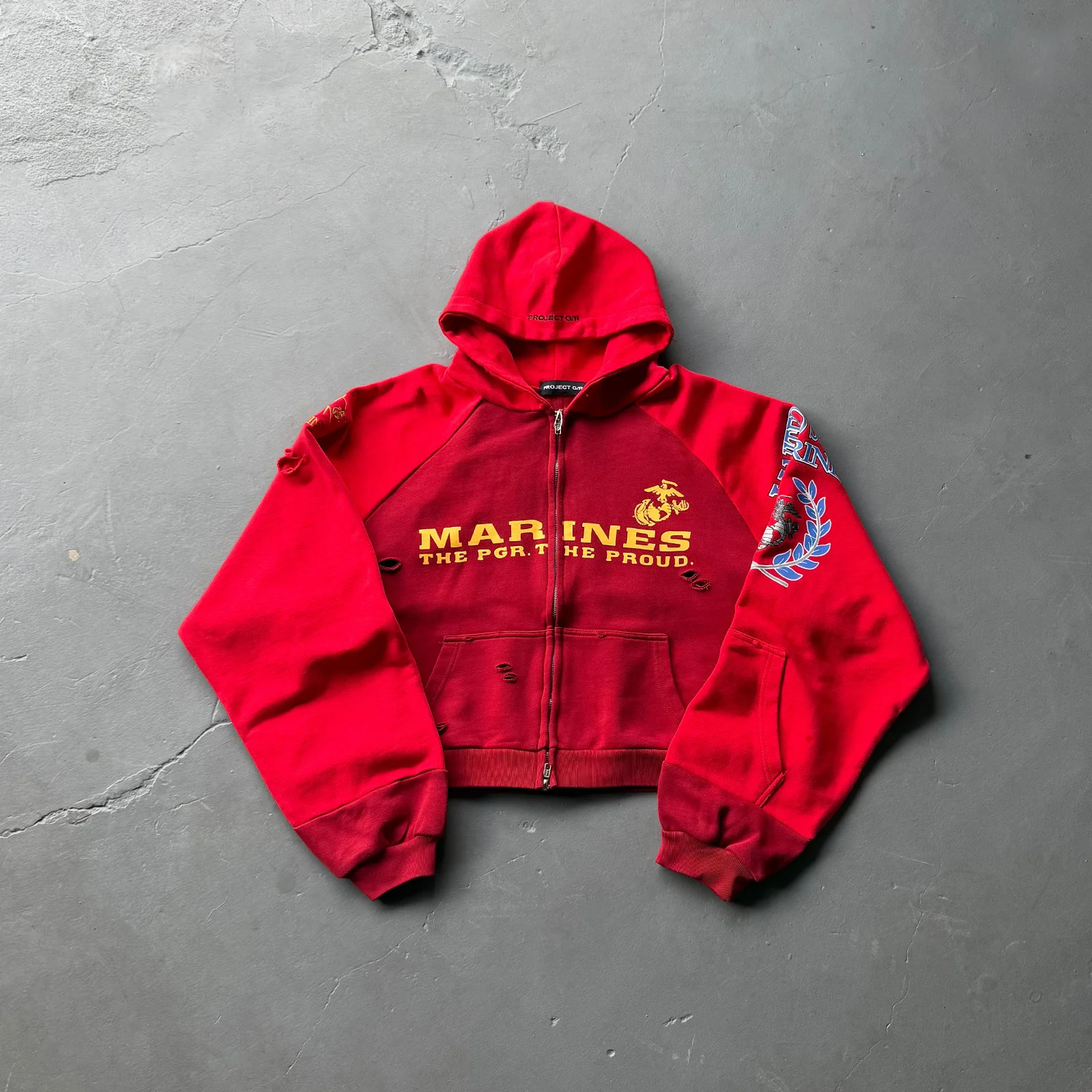 Grailz Project G/R High-Quality Patchwork Zipper Cardigan