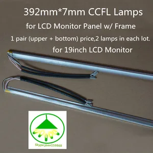 FOR 2Pcs  100% brand new and high quality  Universal 19'' Wide 392mm*7mm CCFL Lamps for LCD Monitor Panel w/ Frame