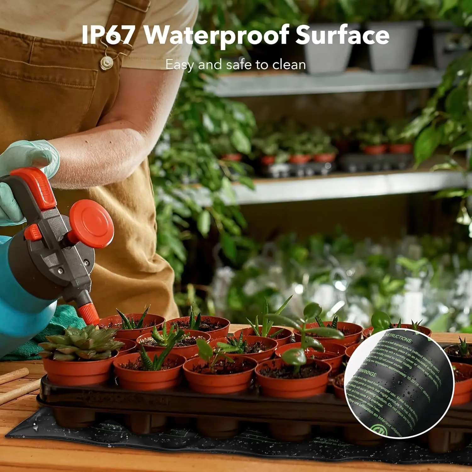Durable Seedling Heat Mats Warm Hydroponic Heat Mats Waterproof 10&ldquo; x 20.75&rdquo;-Pack of 6
