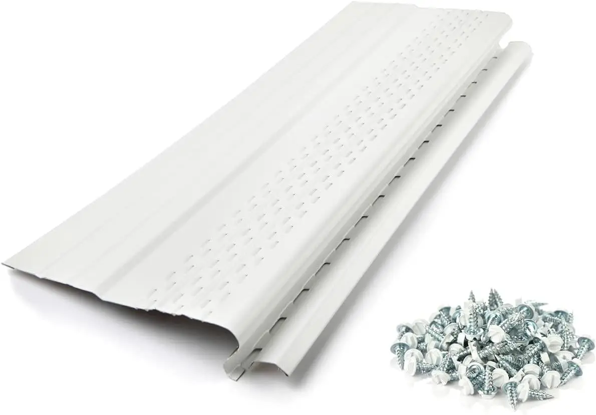 Pro Gutter Guards Leaf Protection 100Feet Pack White A Contractor-Grade Gutter Guard Aluminum Covers 5 and 6 Inch Gutters