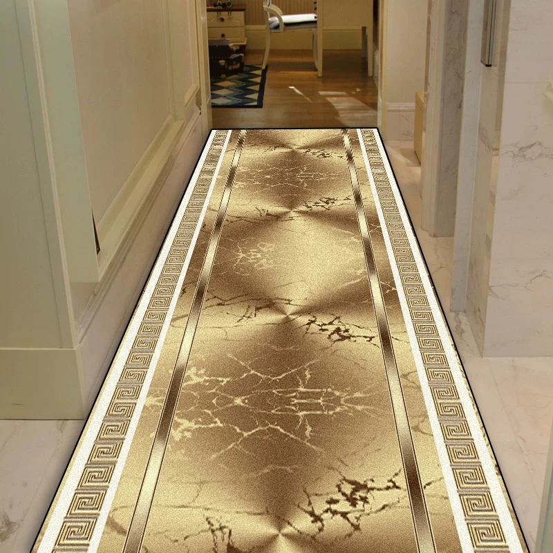 European Style Luxury Long Runner Carpets Hotel Hall Entryway Non-slip Rug Home Stair Corridor Rugs Outdoor Actives Custom Mats 2