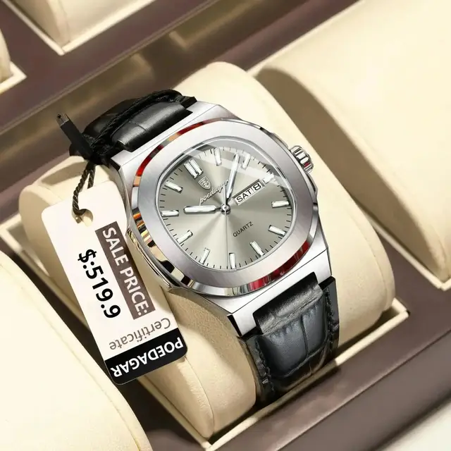 POEDAGAR High Quality Watch For Men Luxury Luminous Waterproof - Image 2