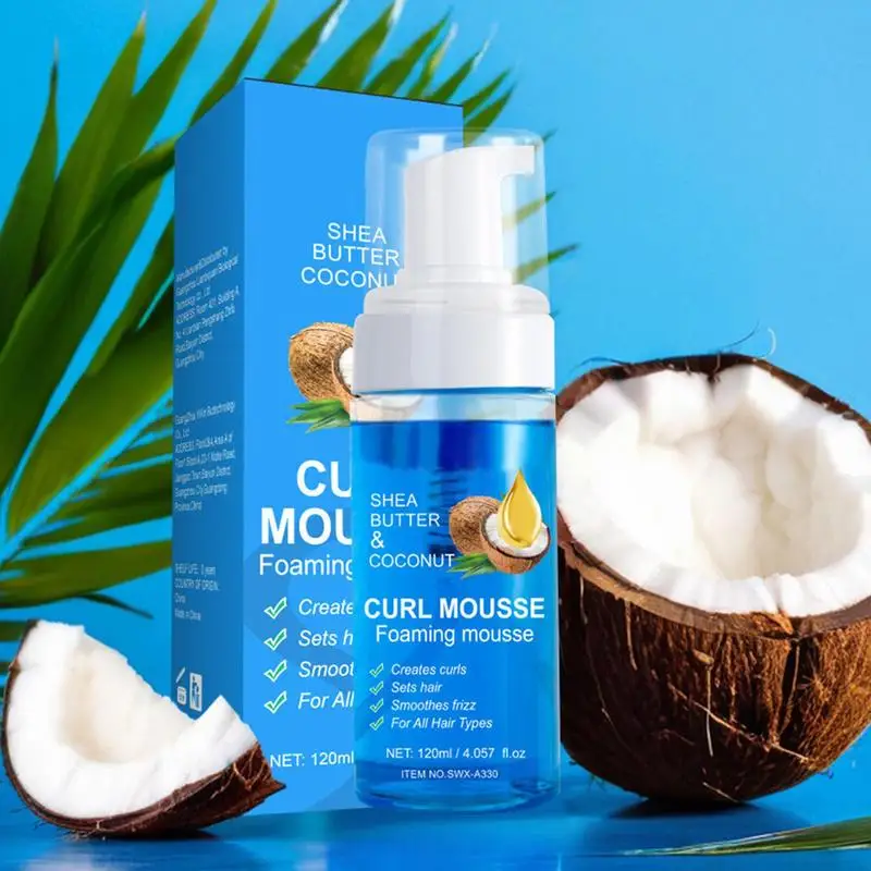 Curl Mousse Foaming mousse Curl Mousse oil Soft Foaming 120ml Hair for Curly Hair Defines Curls Anti Frizz