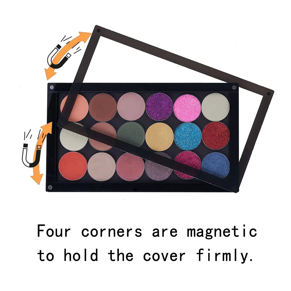 Coosei New Acrylic EMPTY Magnetic Eyeshadow Palette Waterproof High-Gloss Eye Shadow Makeup Pallet 9.36*5.5' 3