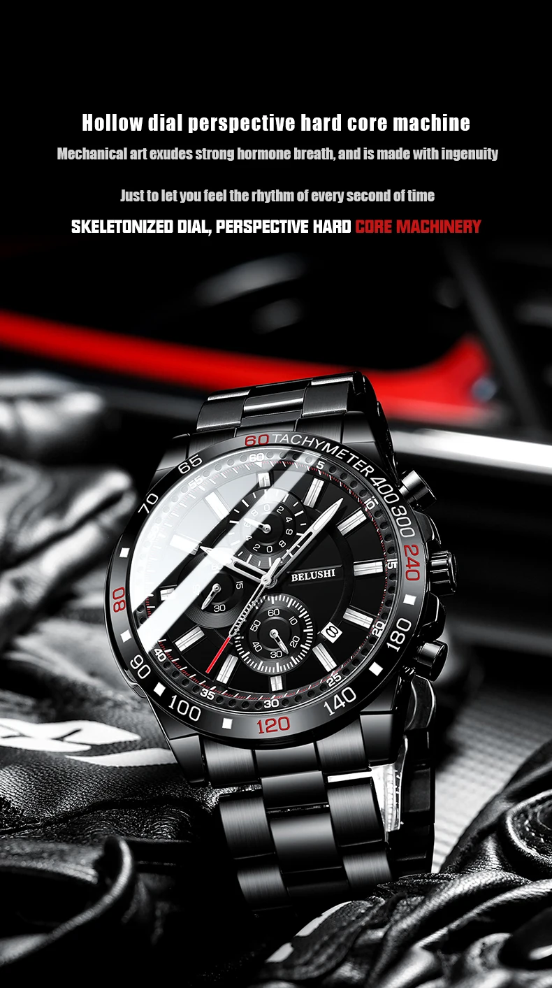 2022 Top Luxury Brand Watches For Men Sport Waterproof Quartz Men Watches Business Chronograph Stainless Steel Relogio Masculino