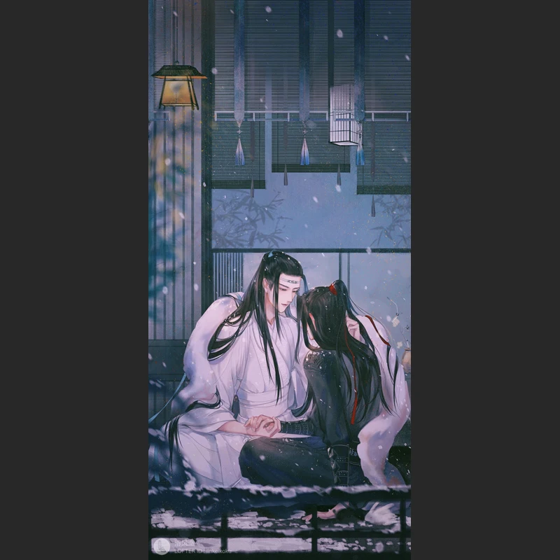 

Anime Keychain The Untamed Lan Wangji Wei Wuxian Acrylic Keyring Strap Figure Hanging Accessories 6cm