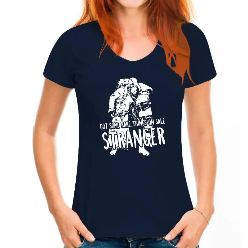 thumbnail image 1 of Conseguí algunas cosas raras en oferta, camiseta negra para hombre de Stranger, camiseta de estilo popular para hombre, camiseta superior, camisetas de color sólido, TALLA GRANDE, 1 of 5