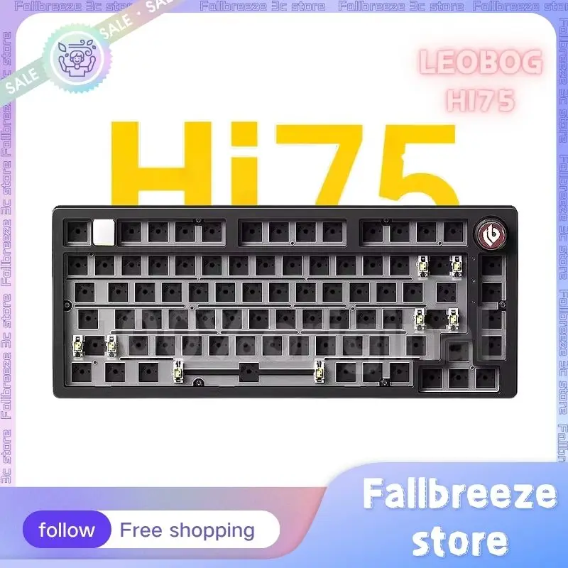 

LEOBOG Hi75 Mechanical Keyboard Kit 75% 1-Mode With Knob Aluminum Hot-Swap PCB Gasket RGB Wired Custom Gamer Keyboards Laptop PC