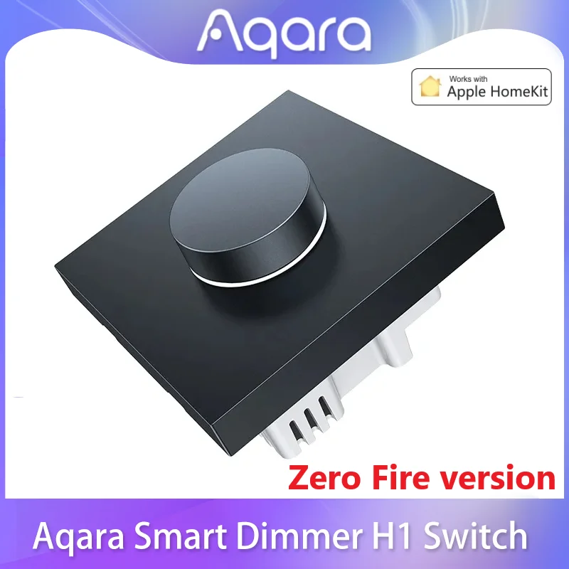 

2023 Aqara Dimmer Switch H1 With Neutral Zero-fire Line Rotary Switch Zigbee 3.0 For Smart Home Work With Homekit App Aqara Home