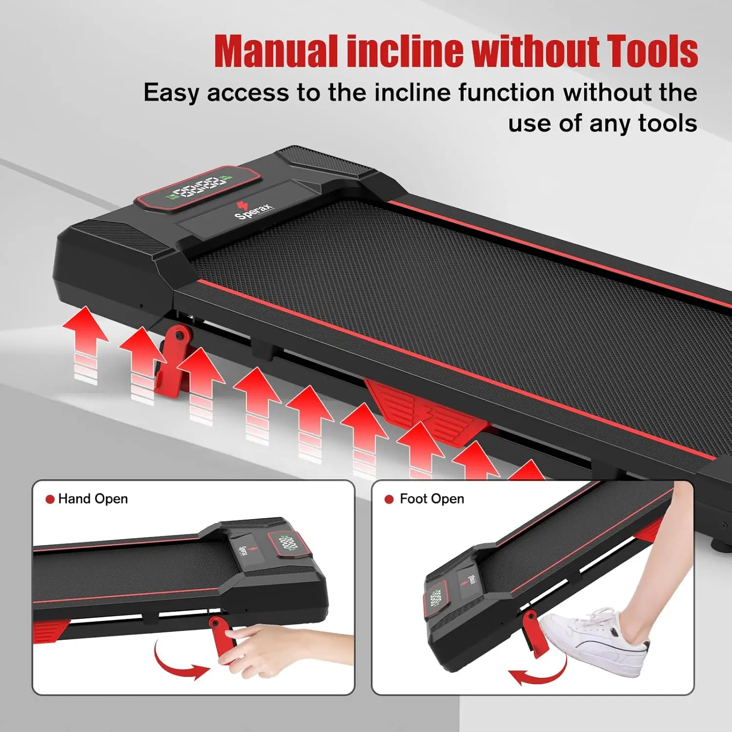 Home,340 Lbs Capacity,3 in 1 Portable Treadmill
