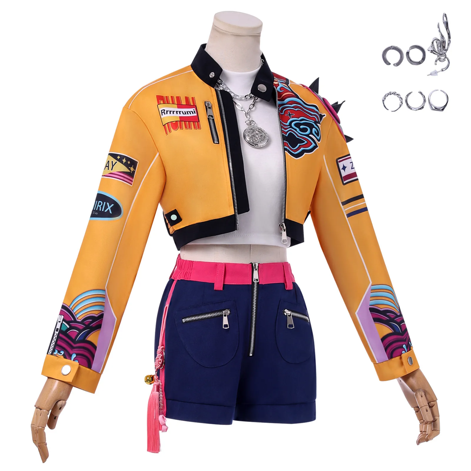 Disfraz De Cazador Pop Para Niña - Incluye Peluca, Conjunto Completo De Cosplay, Tallas De 4 A 15 Años, Ideal Para Halloween