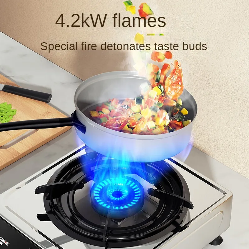 High Quality Gas Cooktop with Stainless Steel Body and Single Burner for Home Use