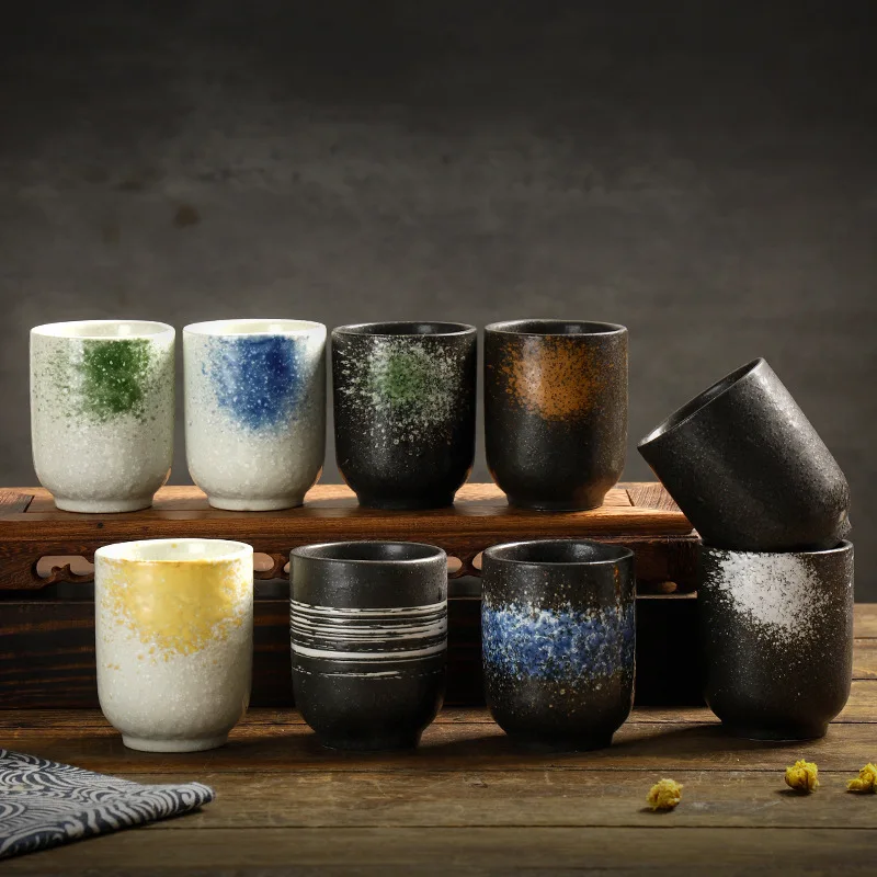 

Japanese-style ceramic water cup creative tea restaurant teacups new household hand cups Japanese food commercial teacups