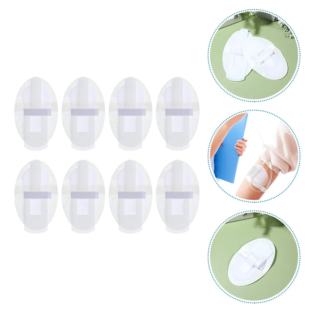 8 Pcs Catheter Fixation Breathable Stabilized Sticker Nail Stickers Stabilization Device Urine Bag Fixing Tapes