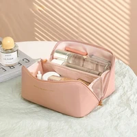 Large Capacity Cosmetic Bag Cosmetic Storage Bag PU Leather Portable Travel Toiletry Bag Women Cosmetic Bag Toiletries Organizer 5