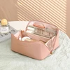 Large Capacity Cosmetic Bag Cosmetic Storage Bag PU Leather Portable Travel Toiletry Bag Women Cosmetic Bag Toiletries Organizer 5