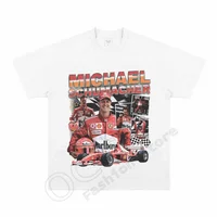 Michael Schumacher Small Neckline Vintage American Short Sleeve T-Shirt F1 Driver Fans To Men And Women Short Sleeve T-Shirts 2