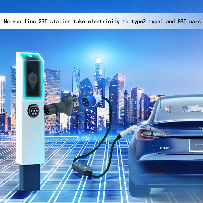 Portable 220V Type 2 32A Male Plug to32A Socket EV Charging Adapter For EV Charger Connector