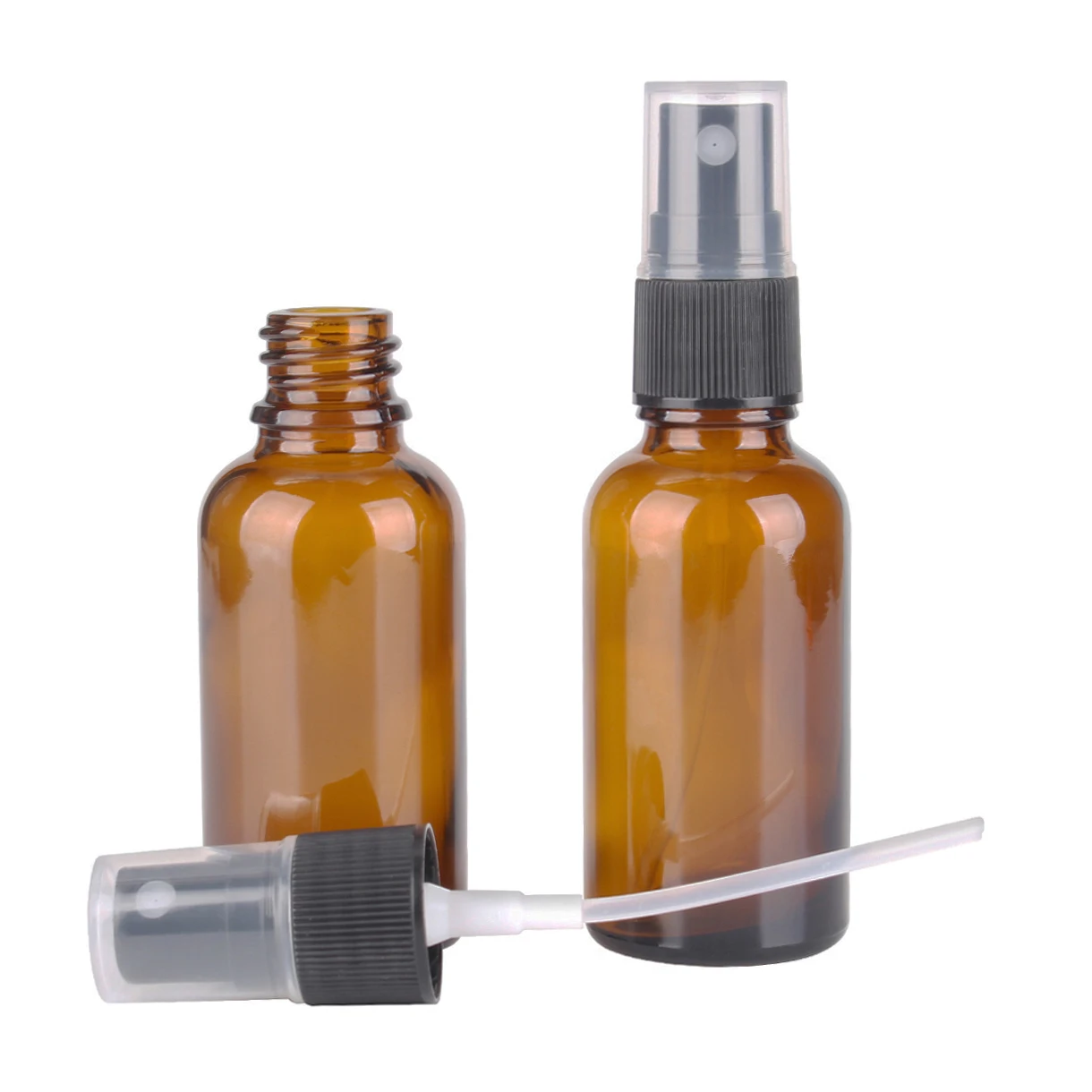 12pcs 30ml Amber Glass Spray Bottle w/ Black Fine Mist Sprayer essential oil bottles empty cosmetic containers 3