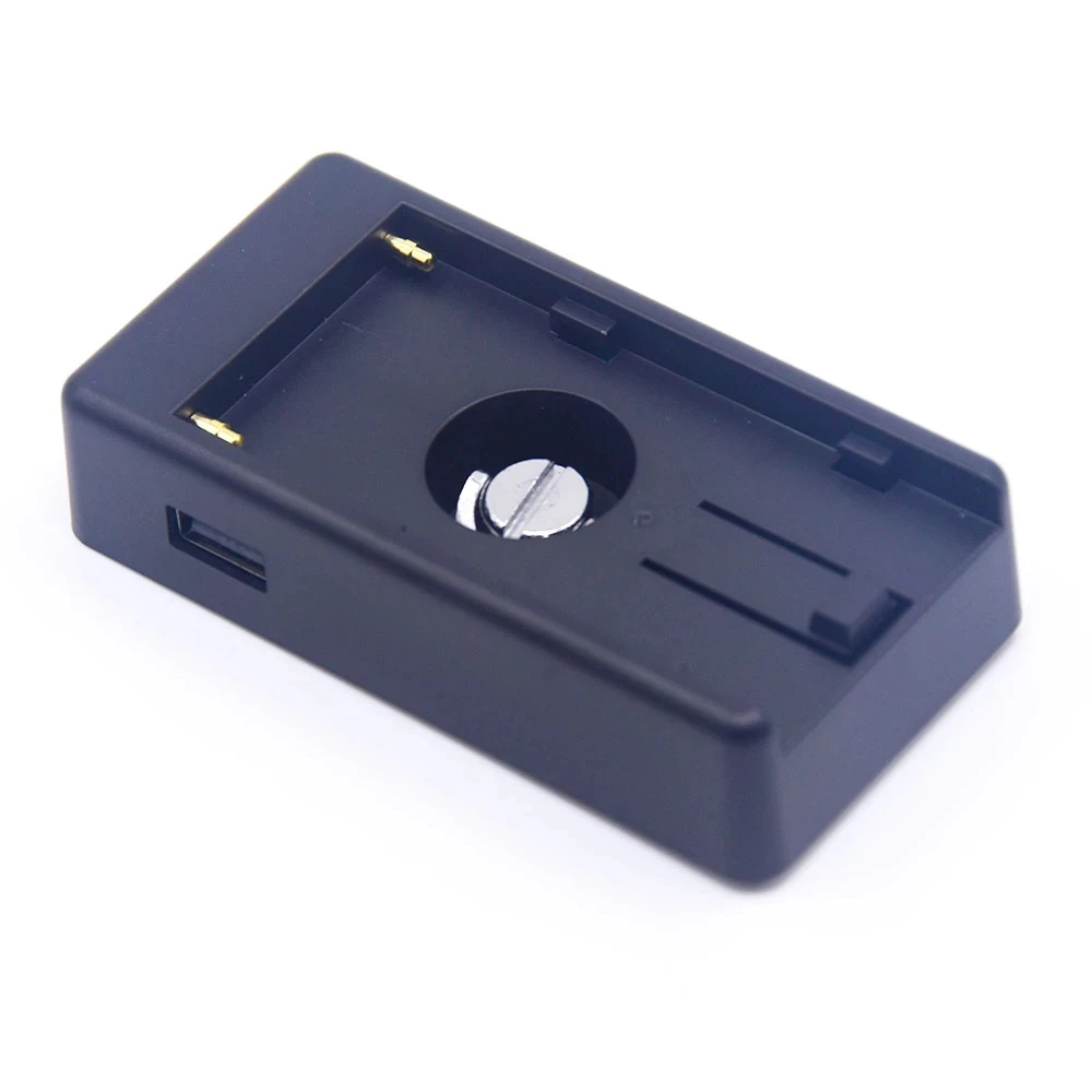 USB 7.2V Out Put And DC 5.5*2.1mm NP-F970 F960 F950 Base Mount Holder Plate For PW20 LP-E6 FZ100 Dummy Battery Camera Monitor