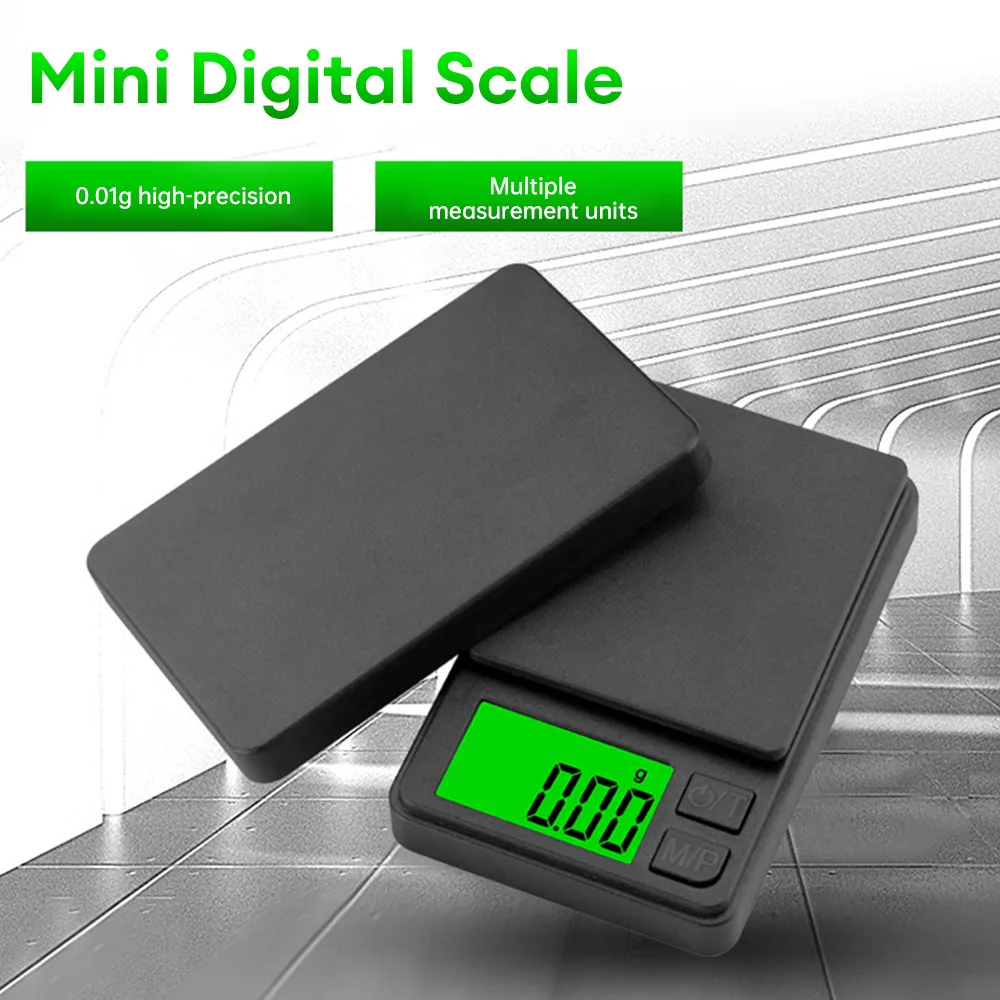 500g/0.01g Electronic Kitchen Scale Accurate Pocket Mini Jewelry Gram Scale with Backlight and Lid Calibration Coffee Scale
