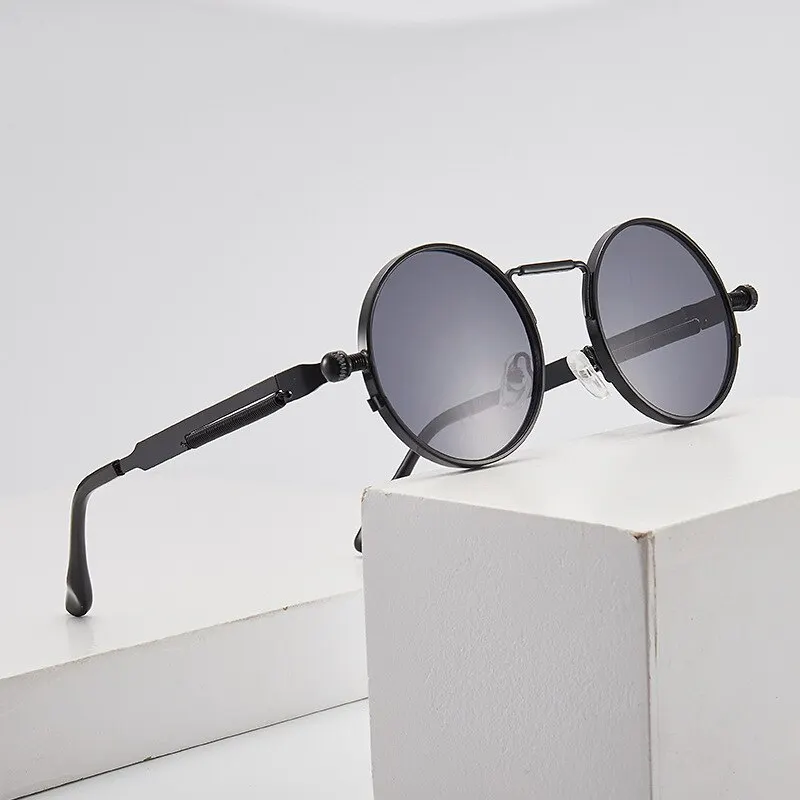 Polarized Sunglasses Steampunk Sunglasses Sports Sunglasses Retro Men Women Punk Style Colorful Round Metal Frame Uv400 Sunglasses