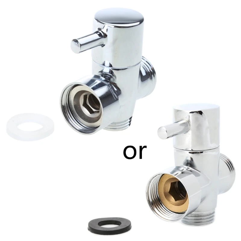 Brass Shower Arm Diverter for Valve Bathroom Universal Shower System 2 Wa DropShipping tulex water valve faucet angle valve brass diverter g1 2 toilet angle valve shower head connector solid brass chrome plated