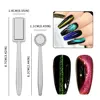 10Pcs Nail Magnet Tool Set Magnet Plate Wand Board Magnetic Pen Stripe Nail Magnet Double Ended Magnet Wand Magnet Stick Cat Eye 6