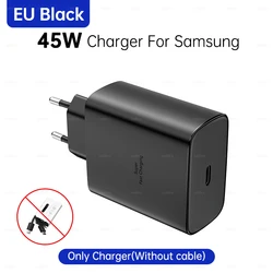 SAMSUNG 45W Super Fast Type C USB Charger Adapter - Black 45w EU Plug